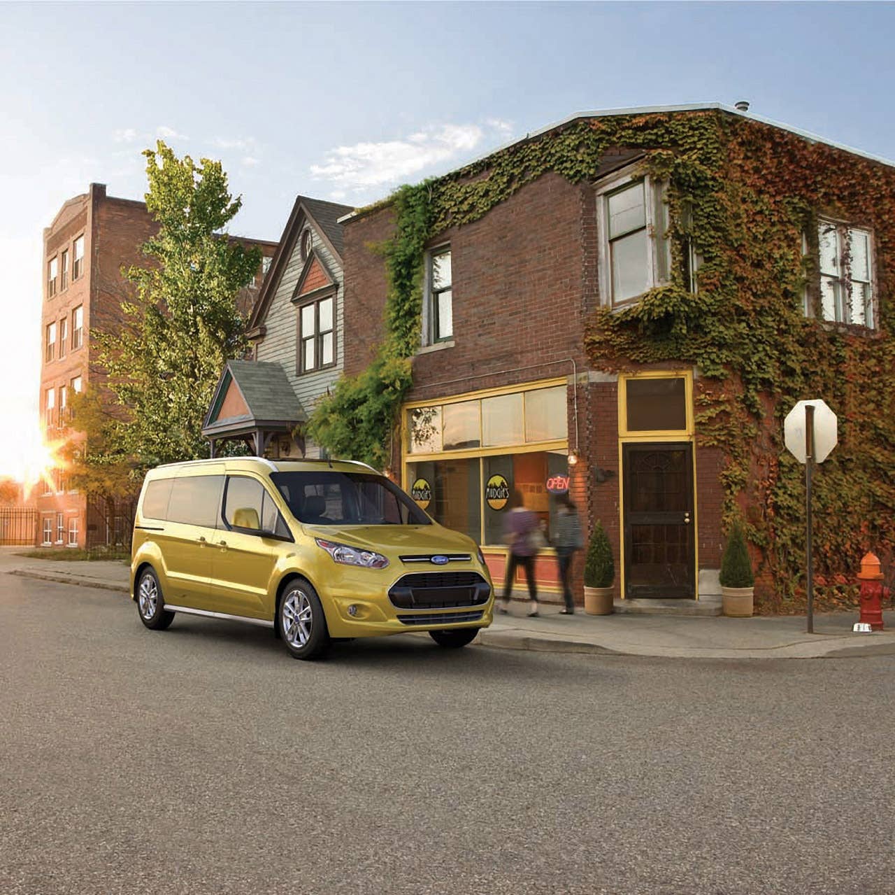 2014 Ford Transit Connect Wagon front 3/4