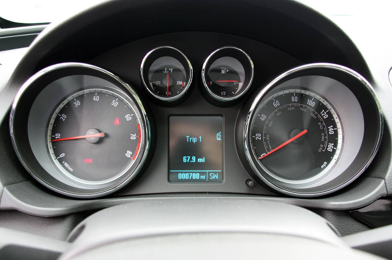 2012 Buick Regal GS gauges
