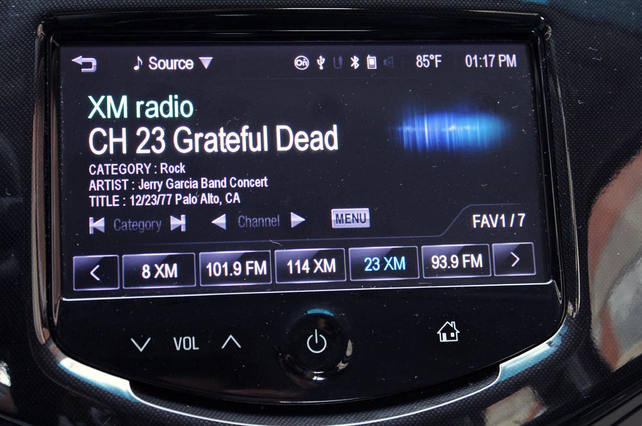 2013 Chevrolet Spark audio system display