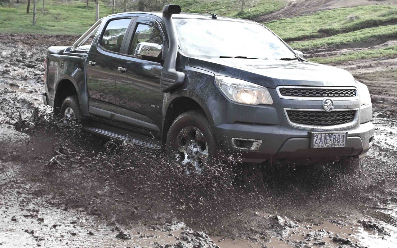 Holden Colorado in the mud