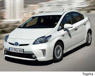 MSRP: $32,000 - $39,525 Invoice: $30,720 - $37,945 Fuel Economy: 51 mpg city, 49 mpg highway  Like the C-MAX Energi, theToyota Prius Plug-In allows for pure electric driving -- up to 15 miles of it, in fact. The Plug-In is an expansion of the popular Prius family of hybrid cars, which have collectively become synonymous with green driving.  Research the Toyota Prius Plug-In Toyota Prius Plug-In Photos & Information Toyota Prius Plug-In Best Deals Toyota Prius Plug-In Local Dealer Price Quote