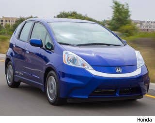 MSRP: $36,625 Invoice: NA Fuel Economy: NA  TheHonda Fit EV is a legitimately fun little electric car. The fact that it can charge in as little as 3 hours, has a range of up to 82 miles and comes with the proven versatility of the hatchback make it an enticing green car.  Research the Honda Fit EV Honda Fit EV Photos & Information Honda Fit EV Specs Honda Fit EV Local Dealer Price Quote