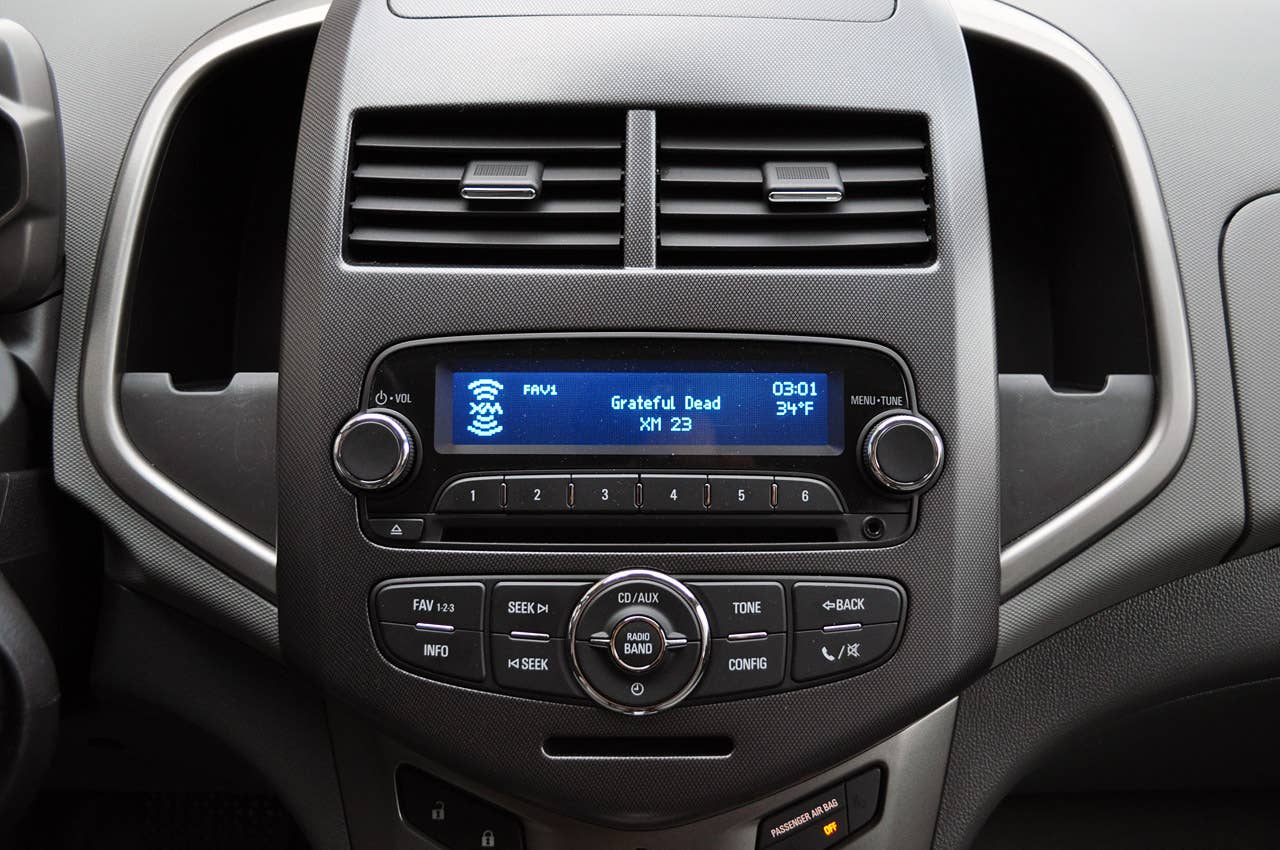 2012 Chevrolet Sonic LTZ audio controls