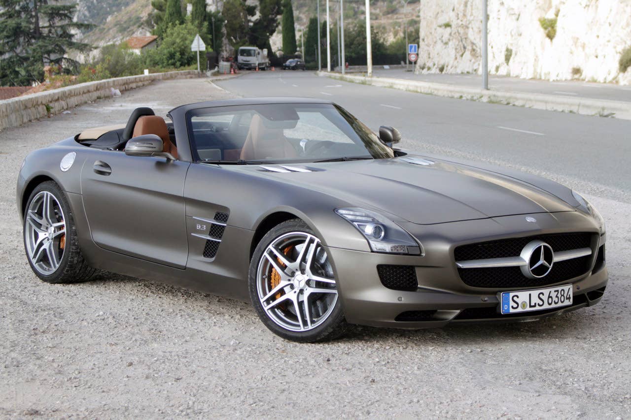 2012 Mercedes-Benz SLS AMG Roadster front 3/4 view