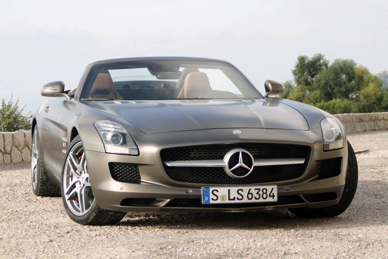 2012 Mercedes-Benz SLS AMG Roadster front 3/4 view
