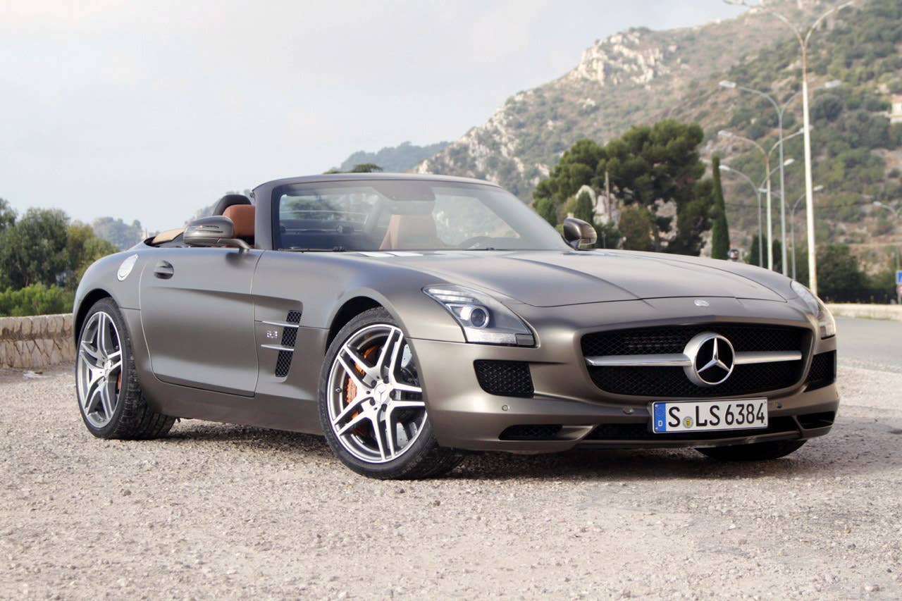 2012 Mercedes-Benz SLS AMG Roadster front 3/4 view