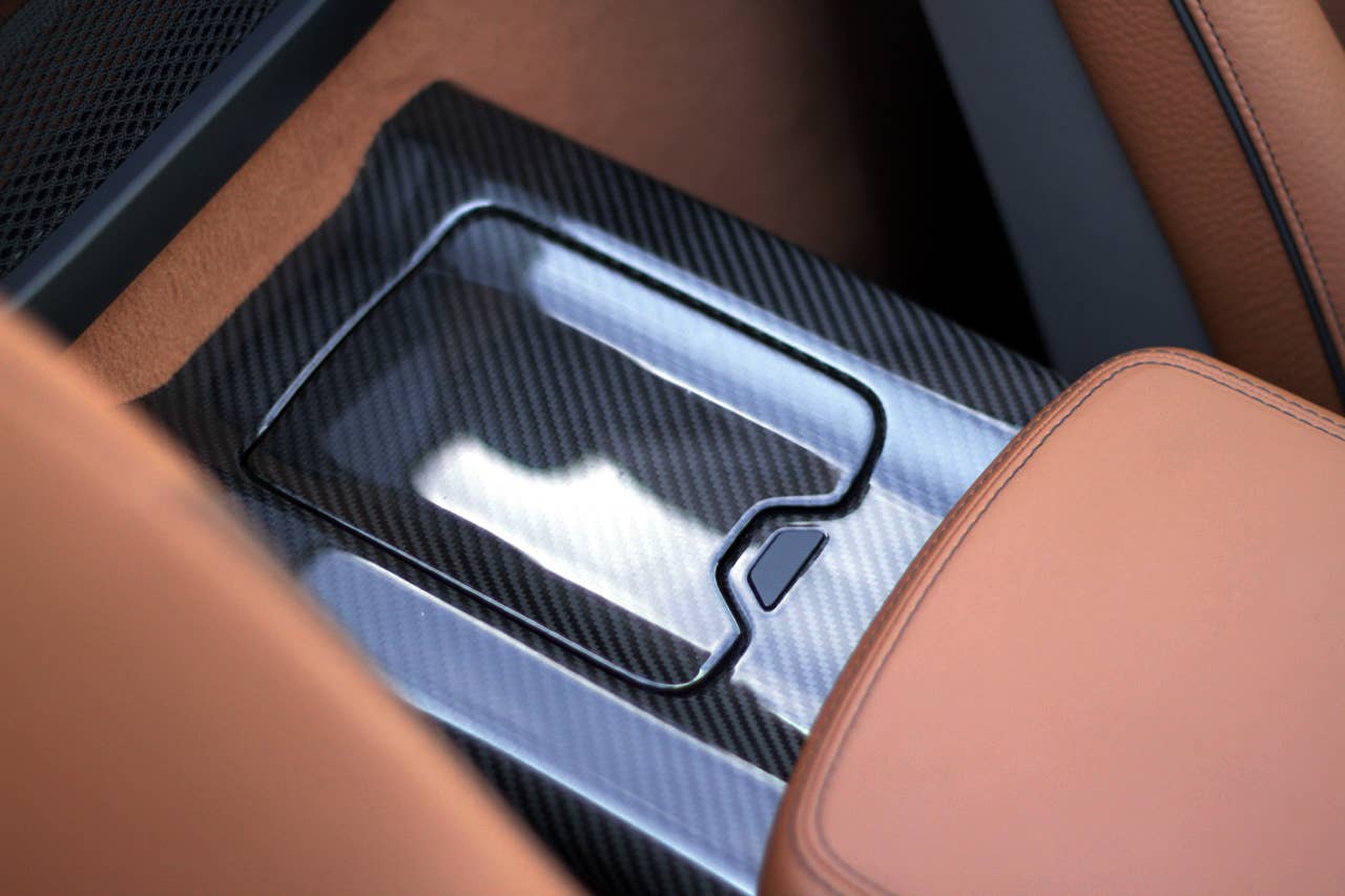 2012 Mercedes-Benz SLS AMG Roadster center console storage compartment
