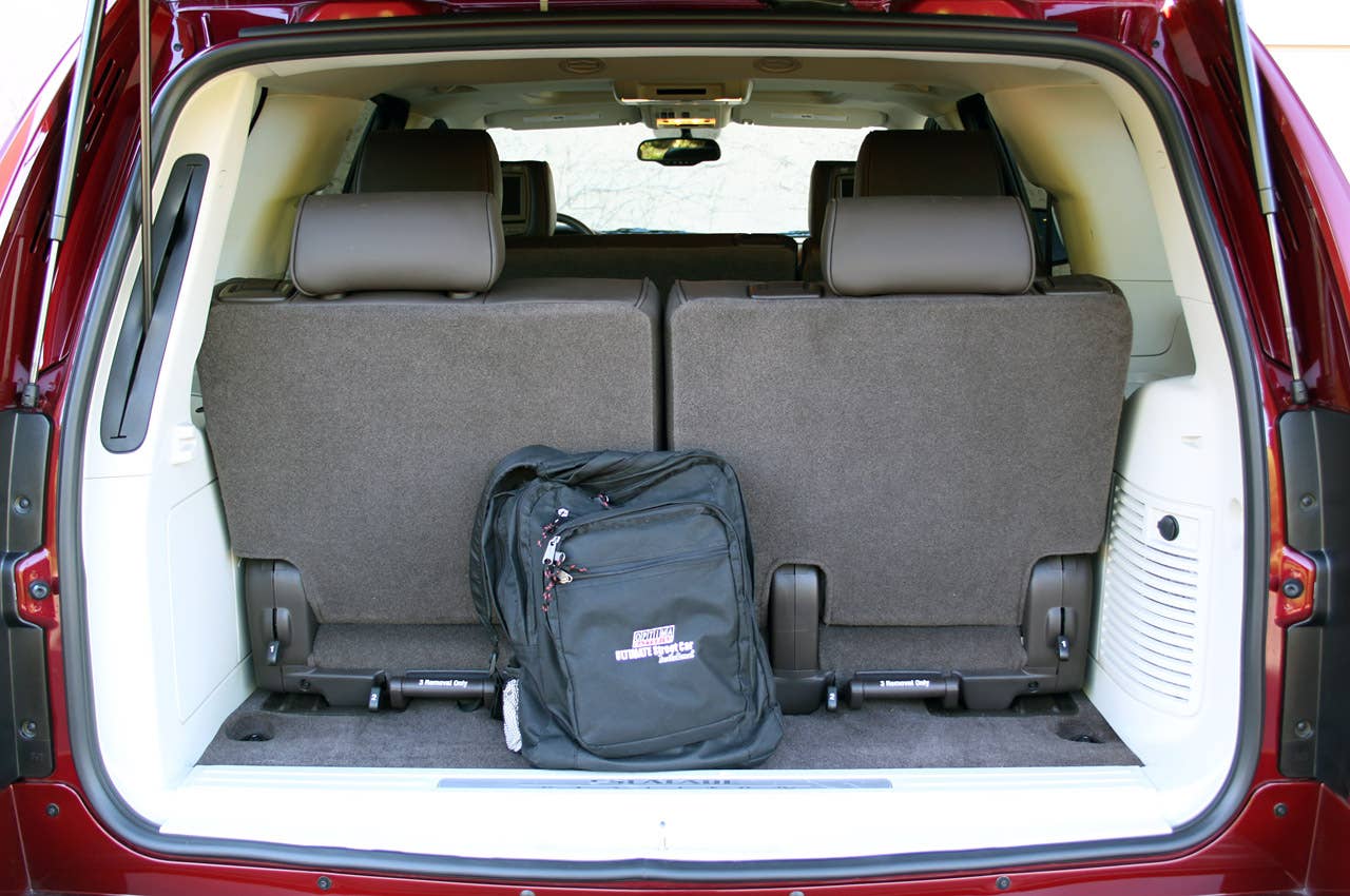 2011 Cadillac Escalade Hybrid Platinum rear cargo area
