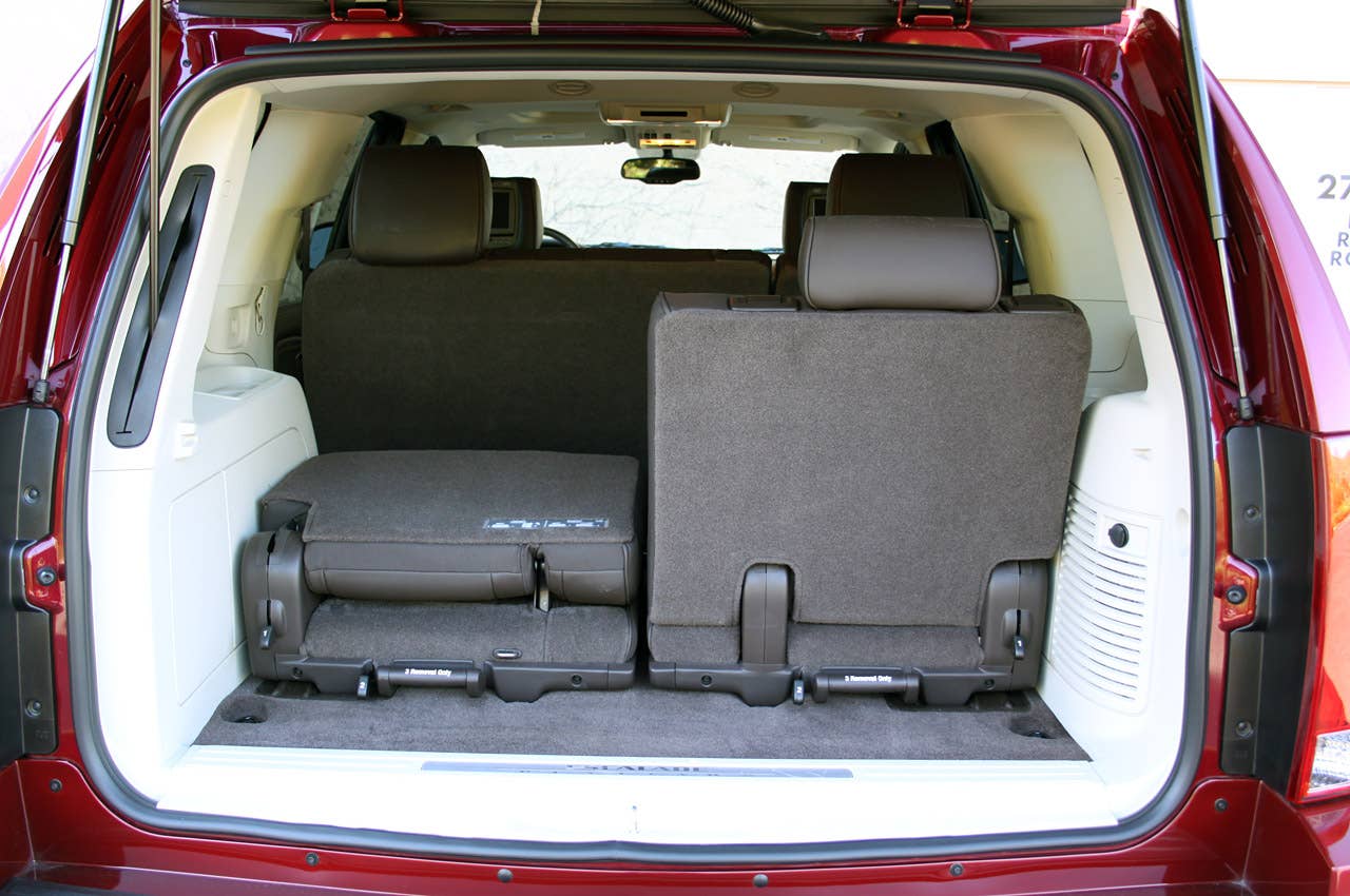 2011 Cadillac Escalade Hybrid Platinum rear cargo area