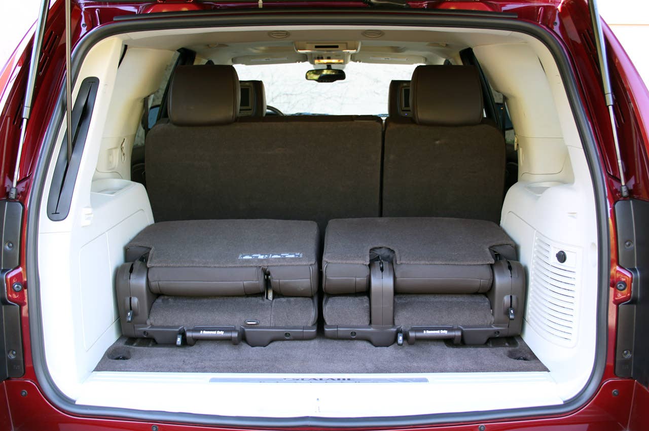 2011 Cadillac Escalade Hybrid Platinum rear cargo area