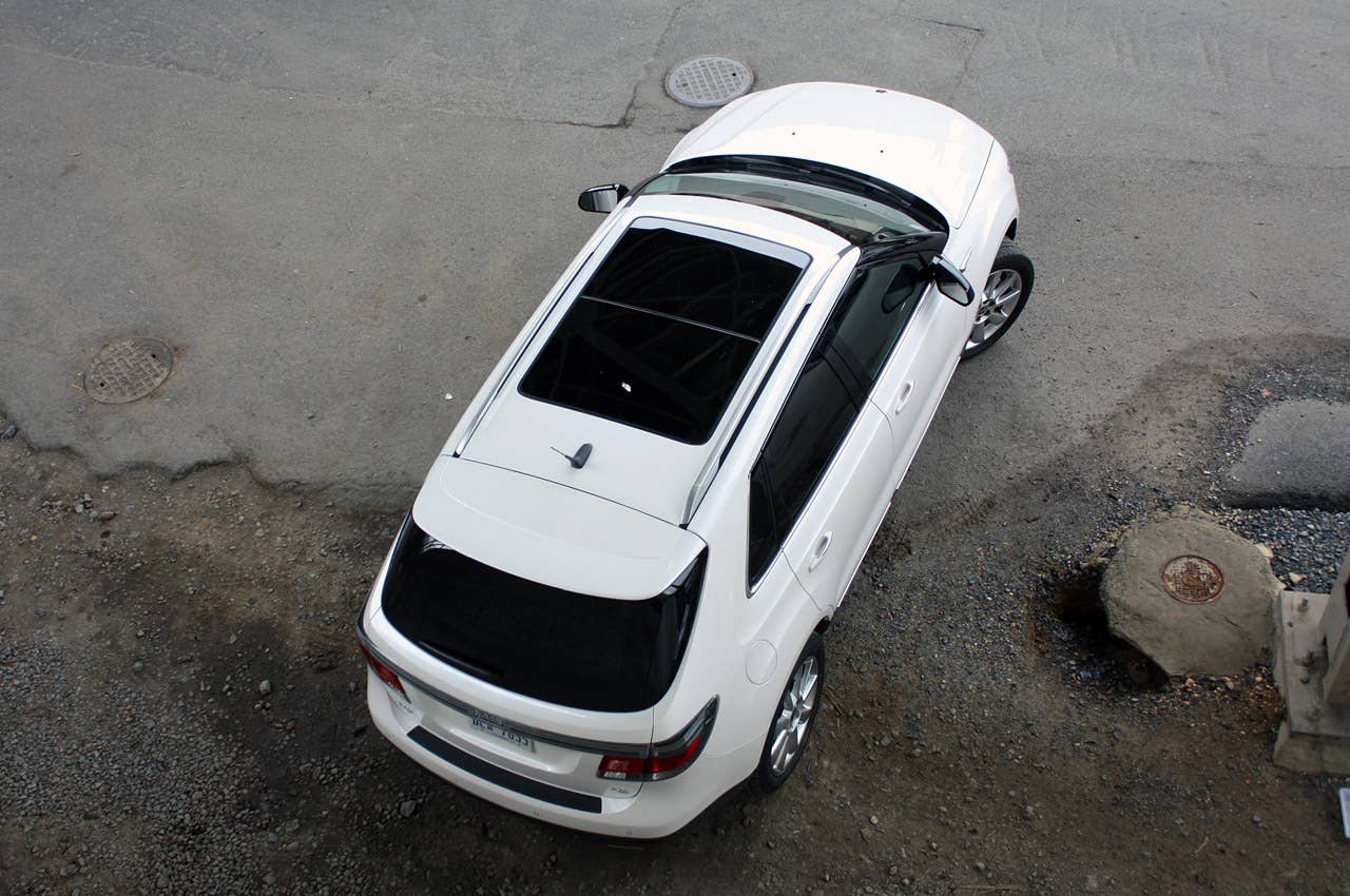 2011 Saab 9-4X rear 3/4 view