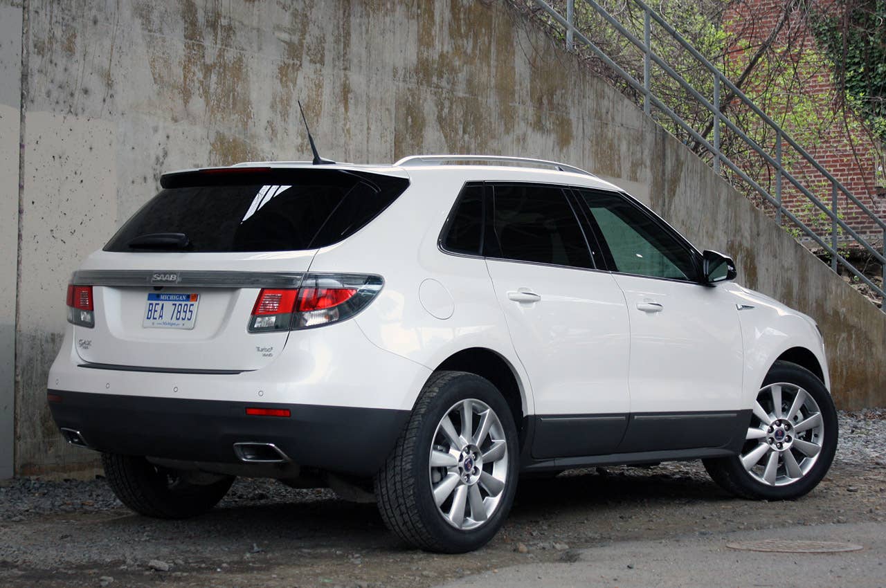 2011 Saab 9-4X rear 3/4 view