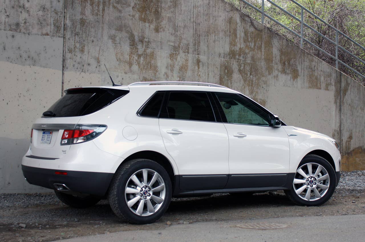 2011 Saab 9-4X rear 3/4 view