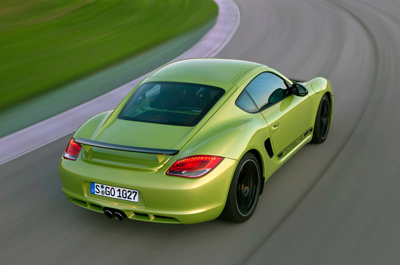 2011 Porsche Cayman R on track