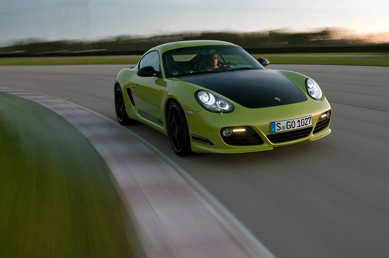 2011 Porsche Cayman R on track