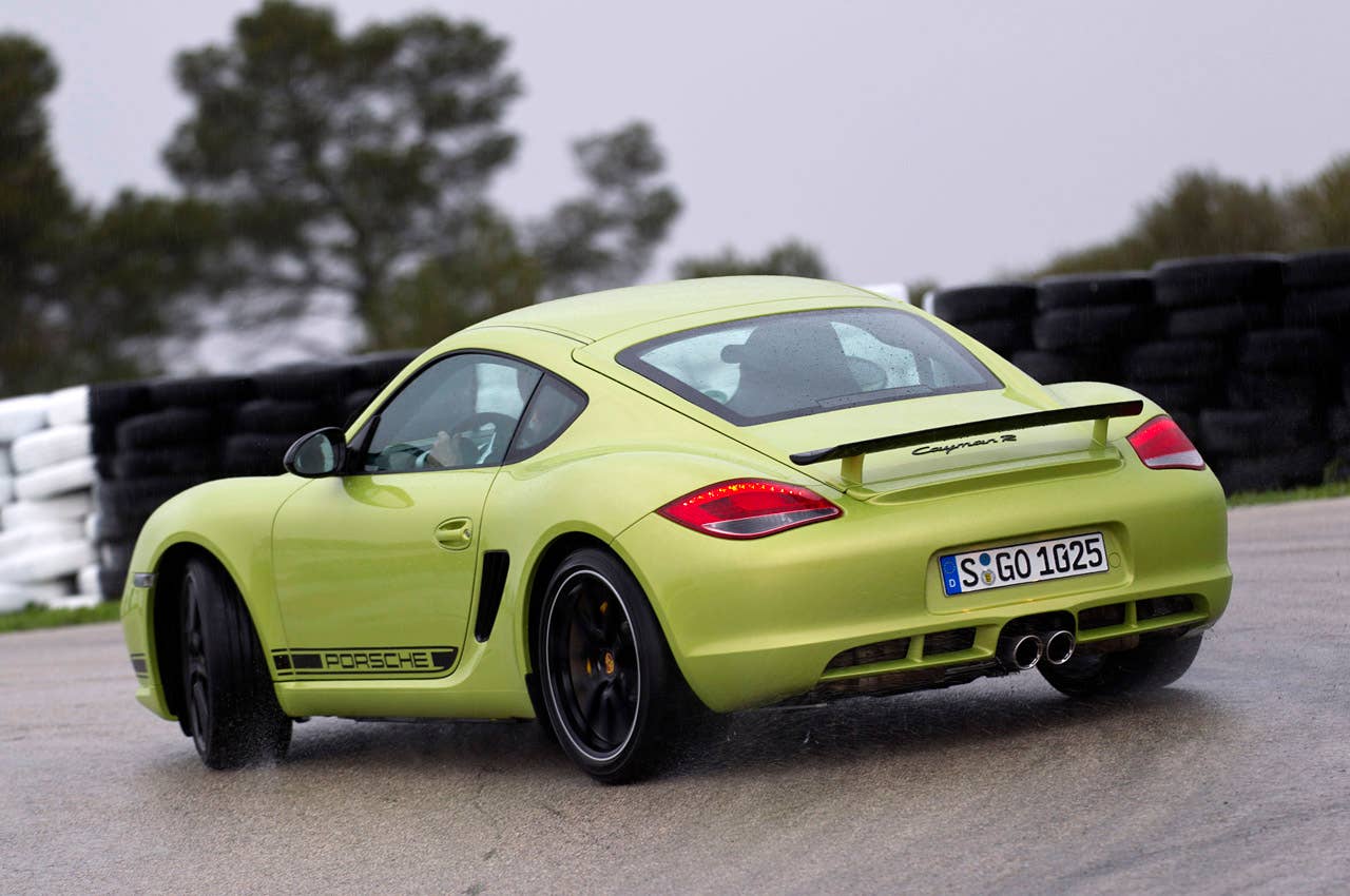 2011 Porsche Cayman R on track