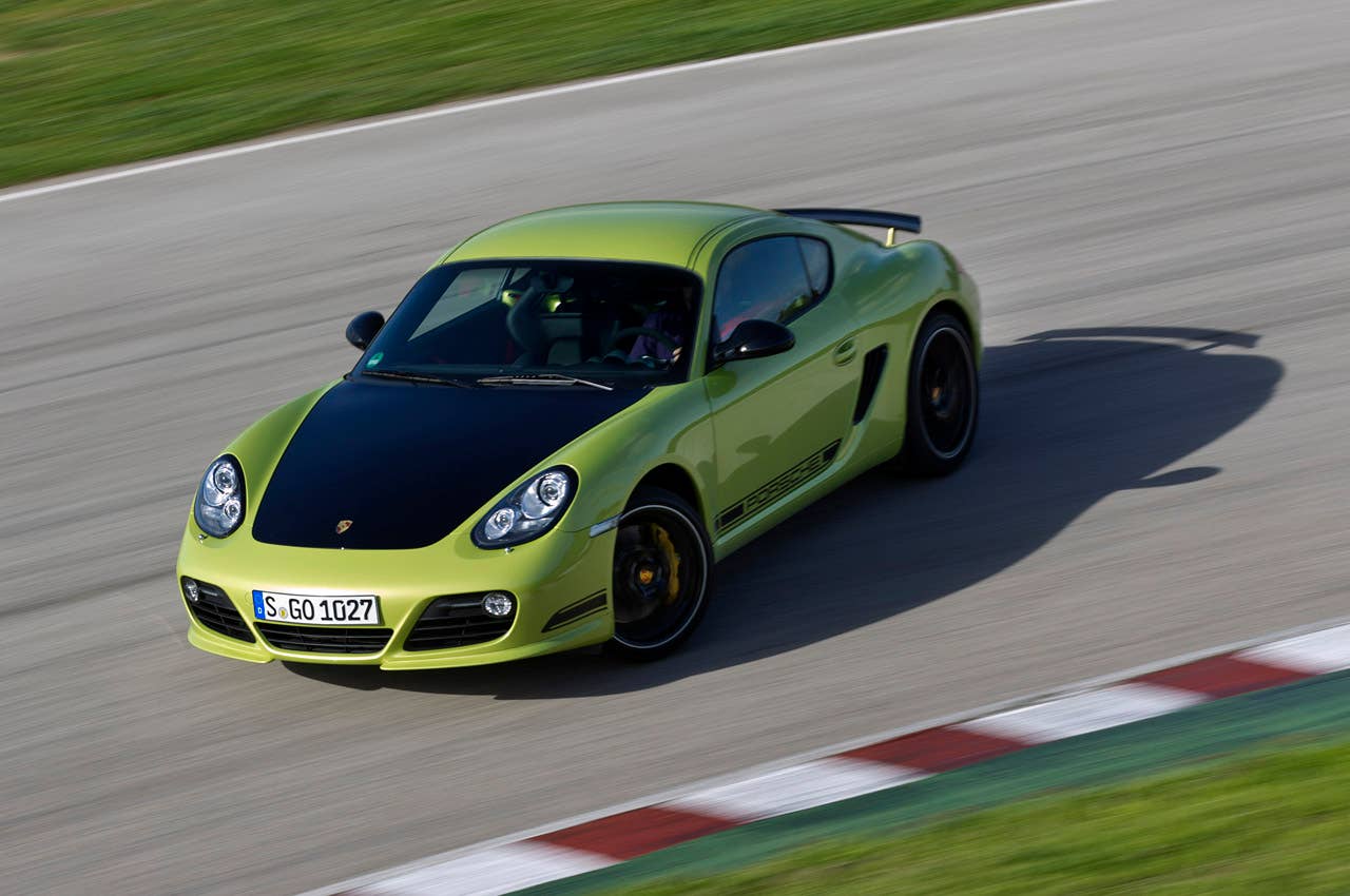 2011 Porsche Cayman R on track