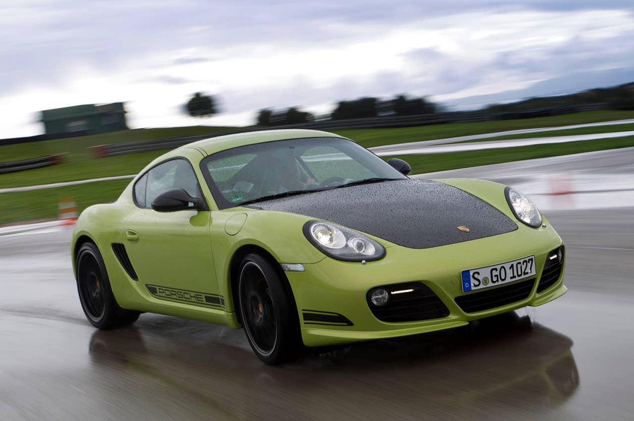 2011 Porsche Cayman R on track