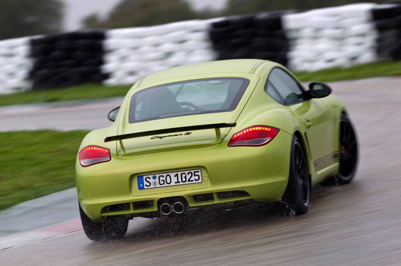 2011 Porsche Cayman R on track