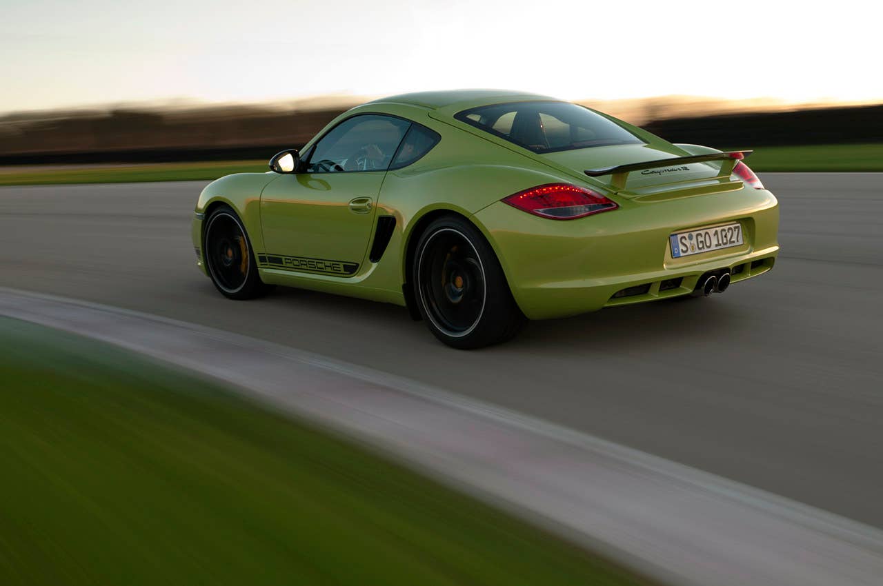 2011 Porsche Cayman R on track