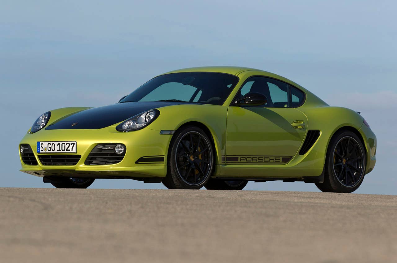 2011 Porsche Cayman R front 3/4 view