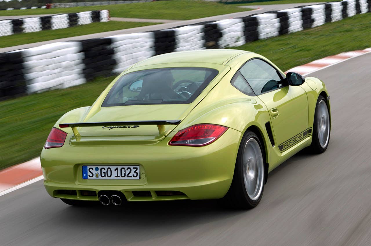 2011 Porsche Cayman R on track