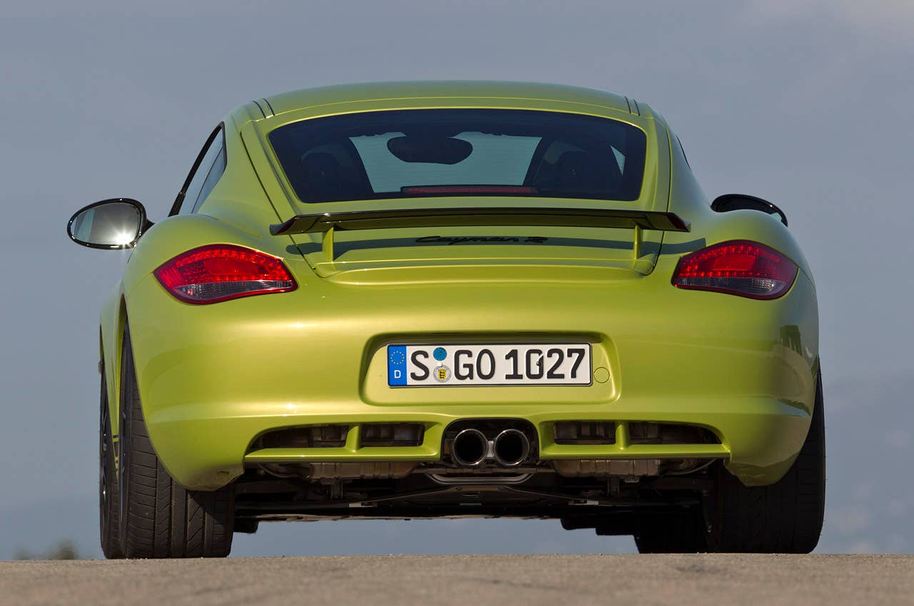 2011 Porsche Cayman R rear view