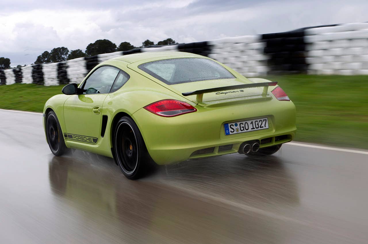 2011 Porsche Cayman R on track