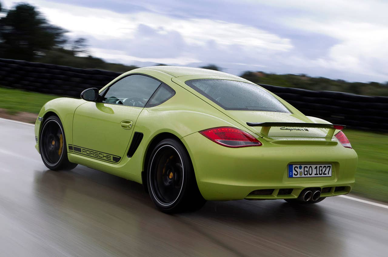 2011 Porsche Cayman R on track