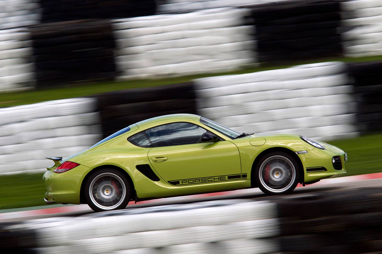 2011 Porsche Cayman R on track