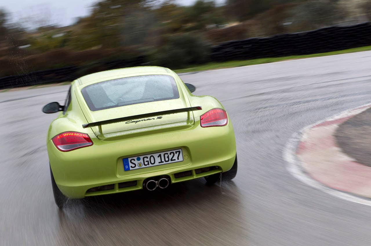 2011 Porsche Cayman R on track