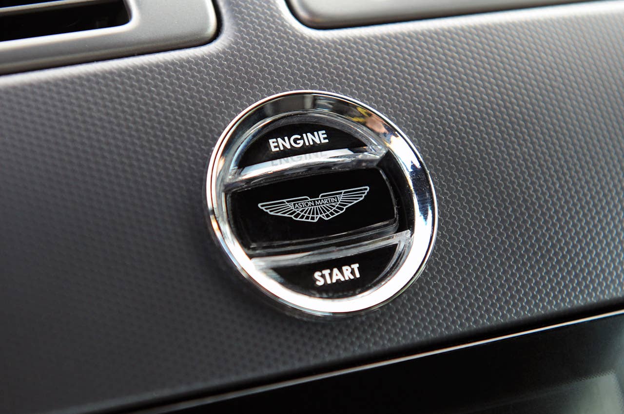 2011 Aston Martin V12 Vantage start button