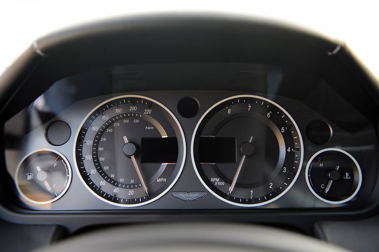 2011 Aston Martin V12 Vantage gauges