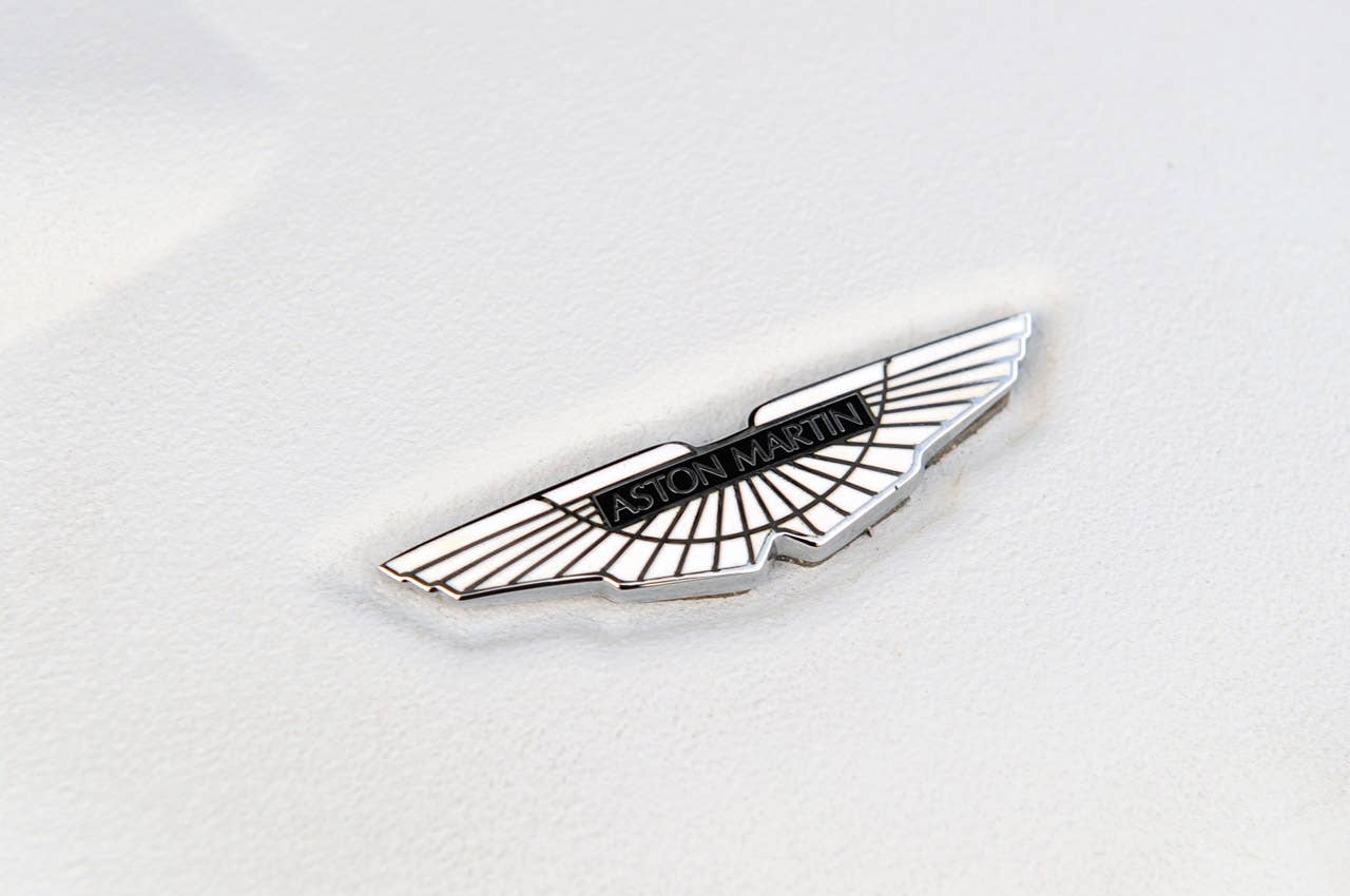 2011 Aston Martin V12 Vantage engine badge