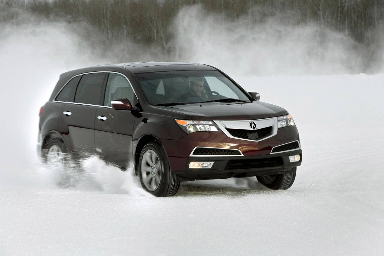 2013 Acura MDX snow.