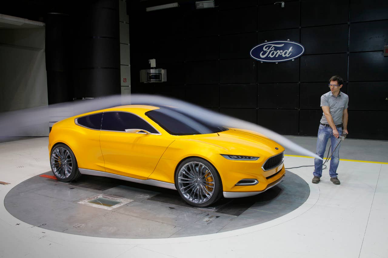 Ford Evos Concept in the wind tunnel