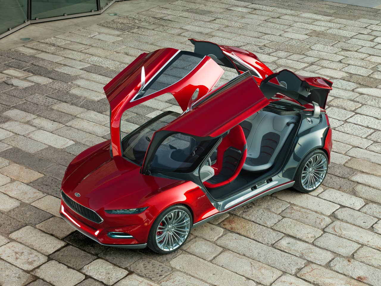 Ford Evos Concept front 3/4 with doors open