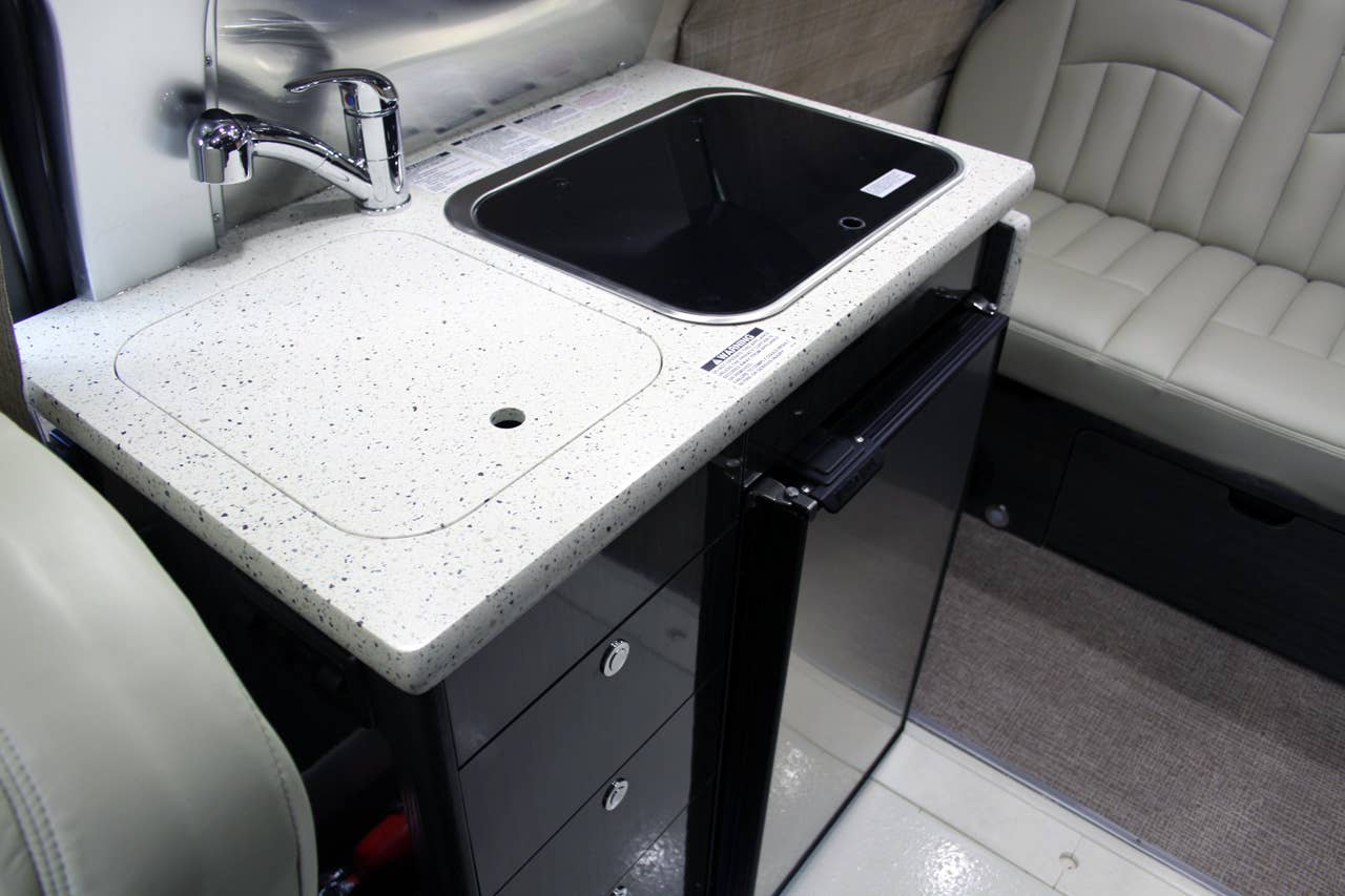 2011 Airstream Avenue cooking area
