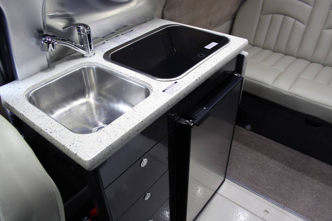2011 Airstream Avenue cooking area