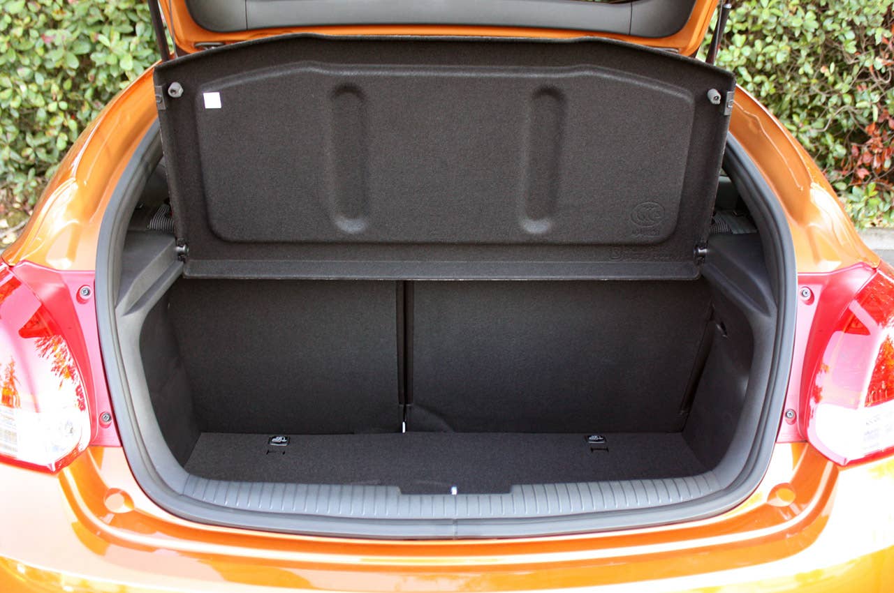 2012 Hyundai Veloster rear cargo area