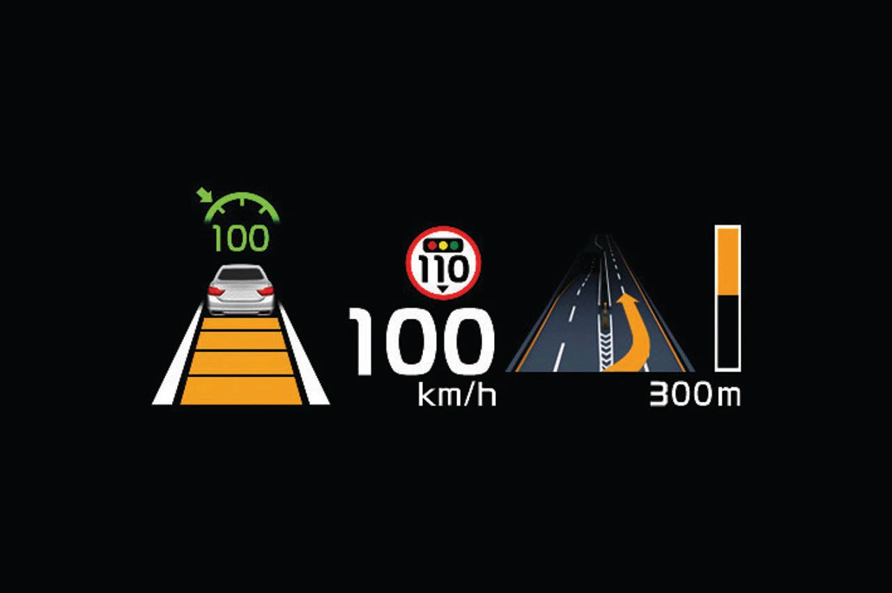 2013 Kia Quoris head-up display