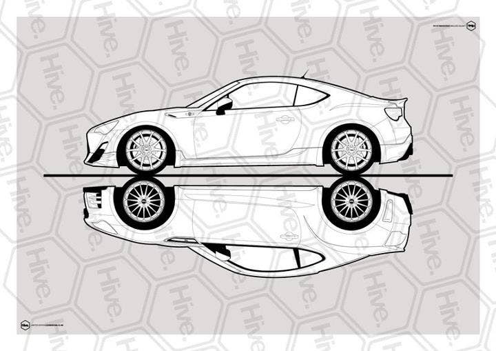 Hive illustrations: Toyota GT86/Subaru BRZ  All images used with permission from Joel Fletcher.