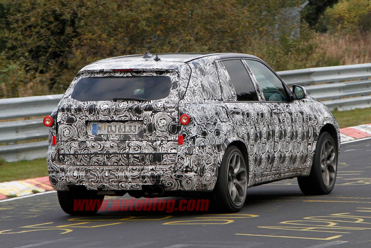 BMW X5 M spy shots rear 3/4