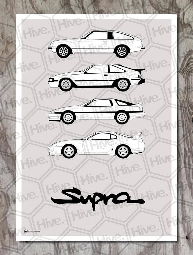 Hive illustrations: Toyota Supra  All images used with permission from Joel Fletcher.