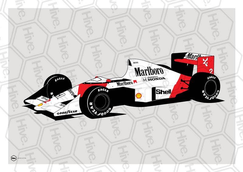 Hive illustrations: McLaren MP4  All images used with permission from Joel Fletcher.