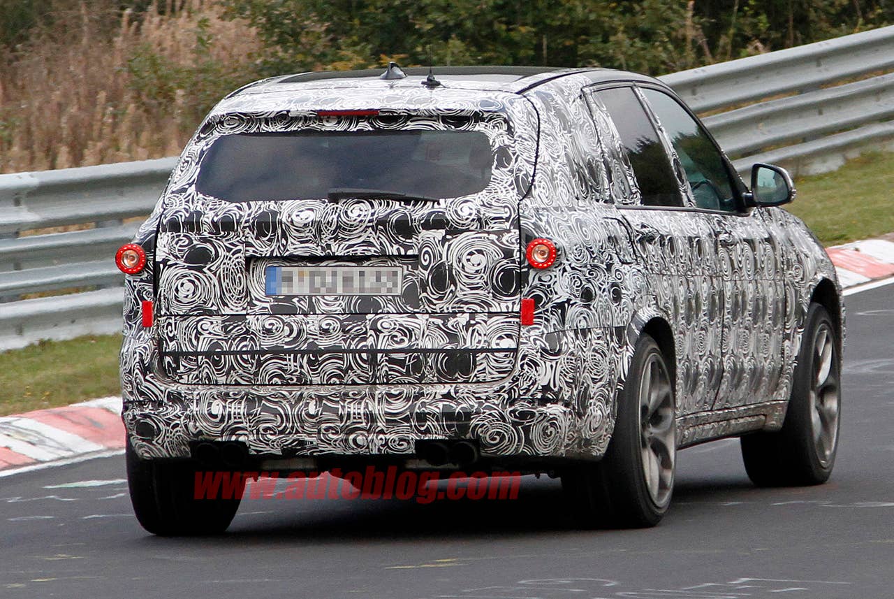 BMW X5 M spy shots rear 3/4