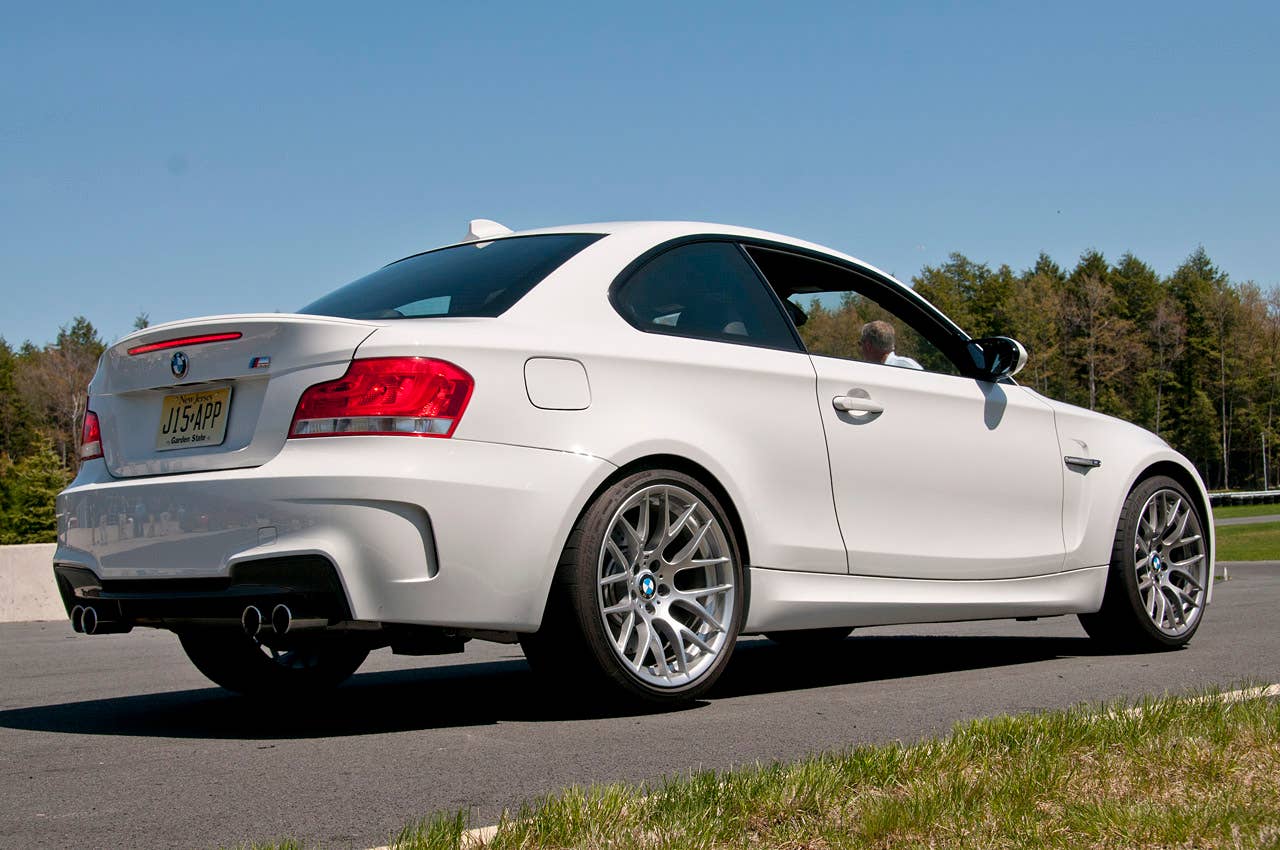 2011 BMW 1 Series M Coupe rear 3/4 view