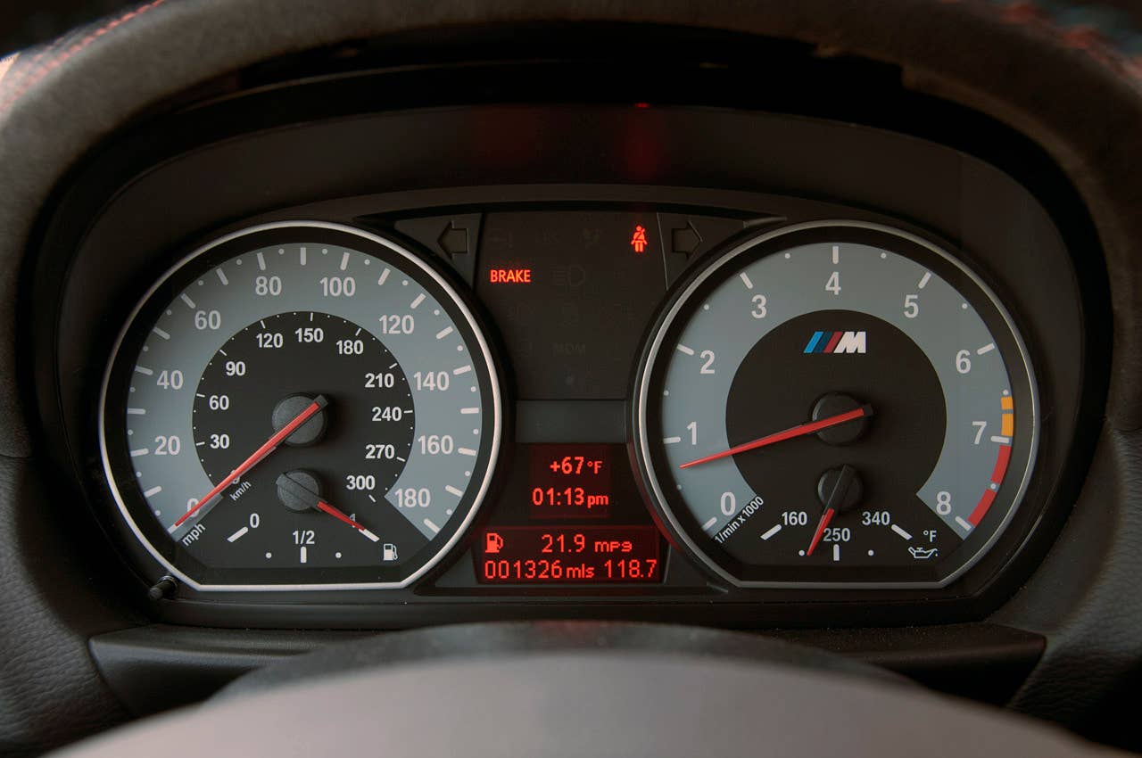 2011 BMW 1 Series M Coupe gauges