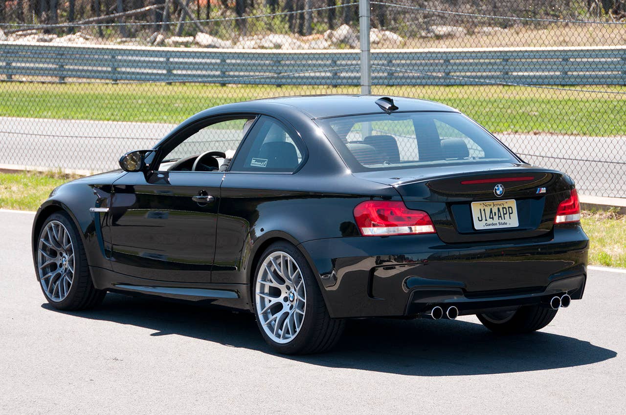 2011 BMW 1 Series M Coupe rear 3/4 view