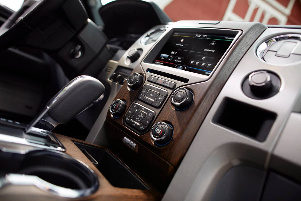 2013 Ford F-150 Lariat: This series now features standard SYNC(R) with MyFord Touch(R) voice-activated driver controls in addition to a powerful yet fuel efficient 5.0-liter V8. (6/2/2012)